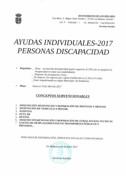 Ayudas individuales 2017