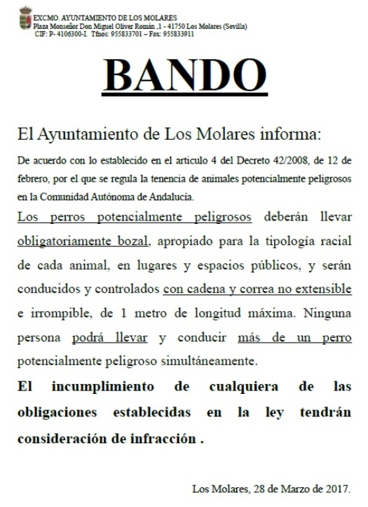 Bando perros peligrosos