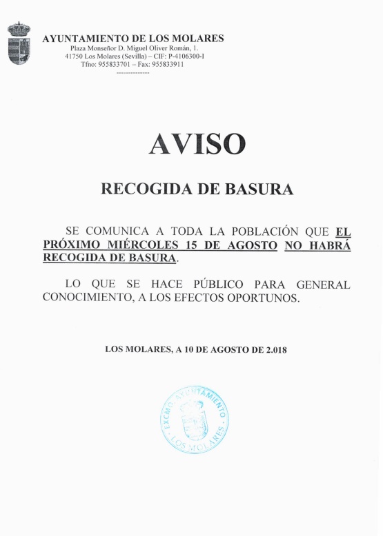 Basura 15a agosto 2018