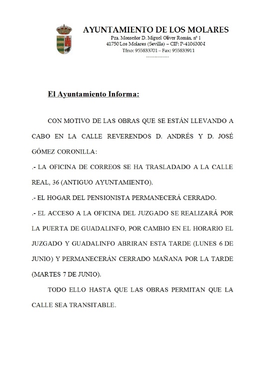 CORTE CALLE REVERENDOS