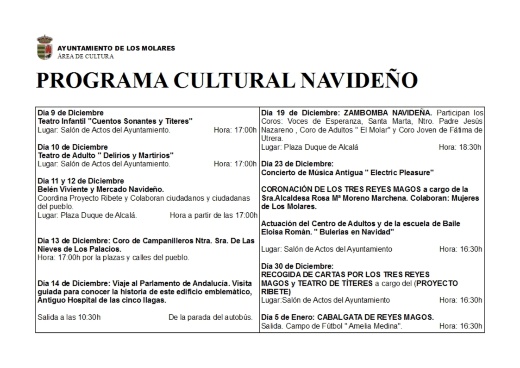 Diptico Jornadas culturales 2015