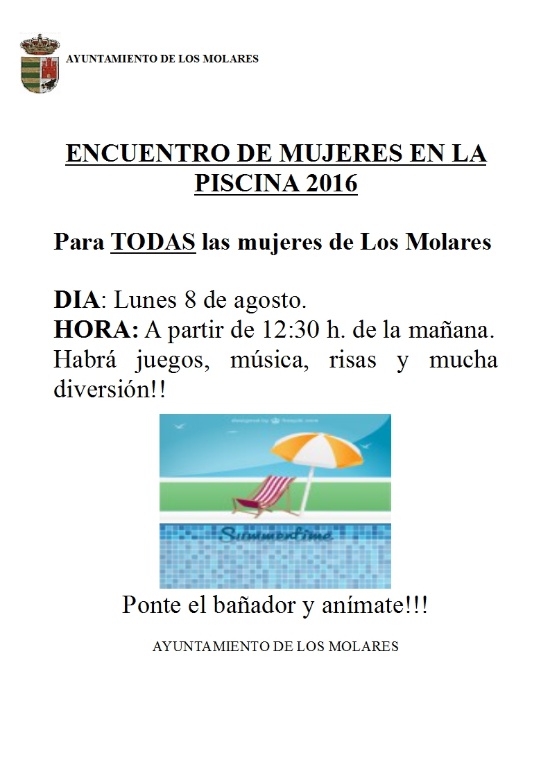 ENCUENTRO DE MUJERES EN LA PISCINA 2016