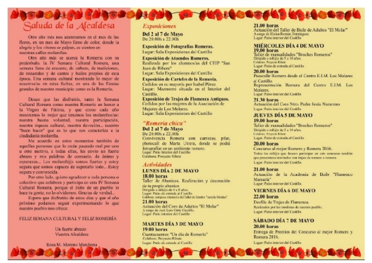 IV SEMANA CULTURAL ROMERA 2