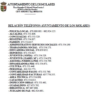 TELEFONOS DE INTERES