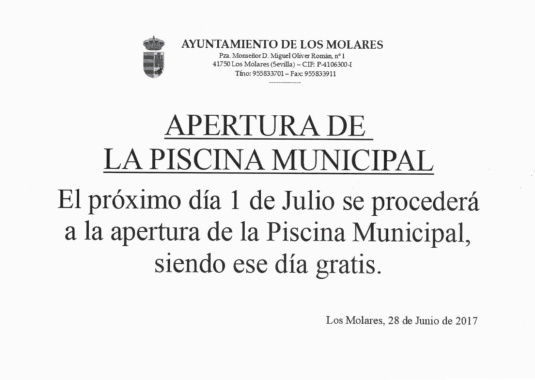 apertura piscina 2017