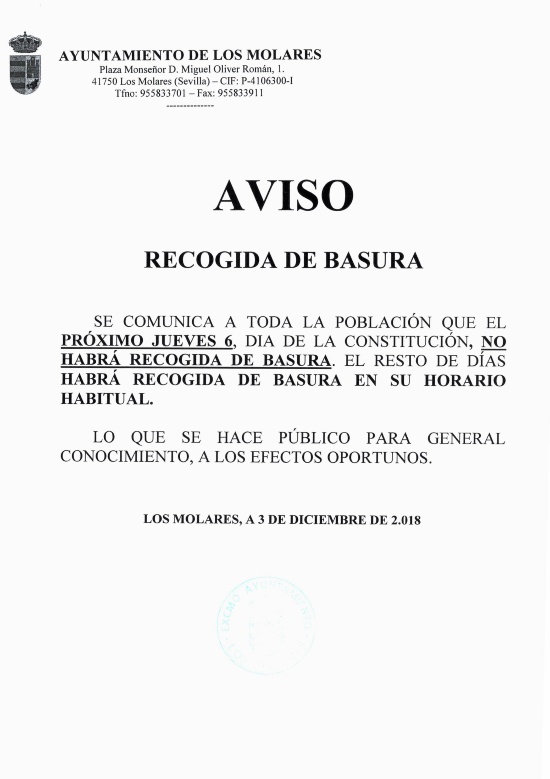 basura constitucion 2018