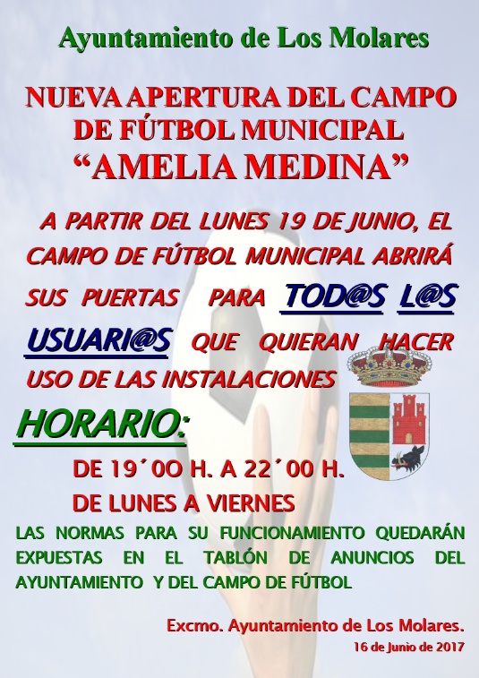 cartel apertura campo futbol
