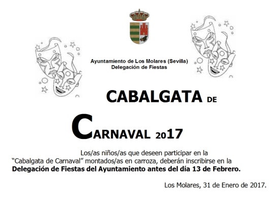 cartel incripción niños carrozas 2017