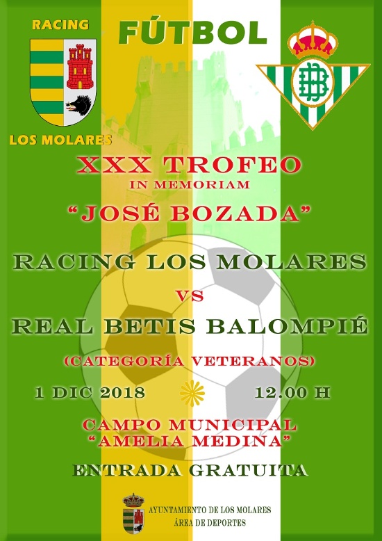 cartel partido MOLARES BETIS